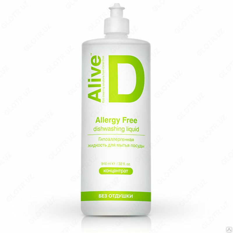 Гипоаллергенная жидкость для мытья посуды Alive D
