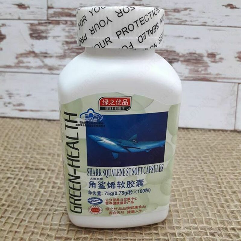 Капсулы Сквален акулы купить в Ташкенте. 100 капсулов.