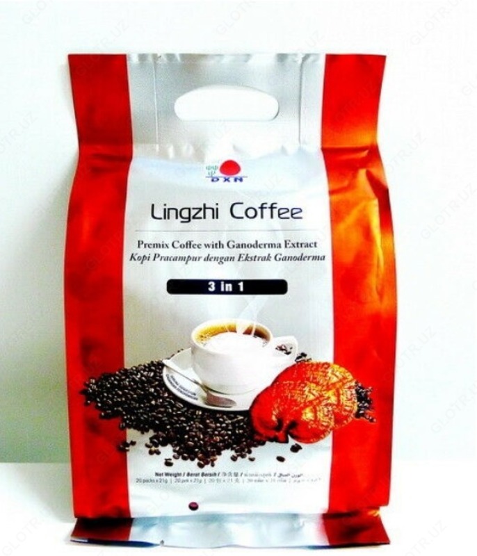 Eriydigan qahva 10 ta paketli DXN Lingzhi Coffee 3 in 1 Chakana savdo