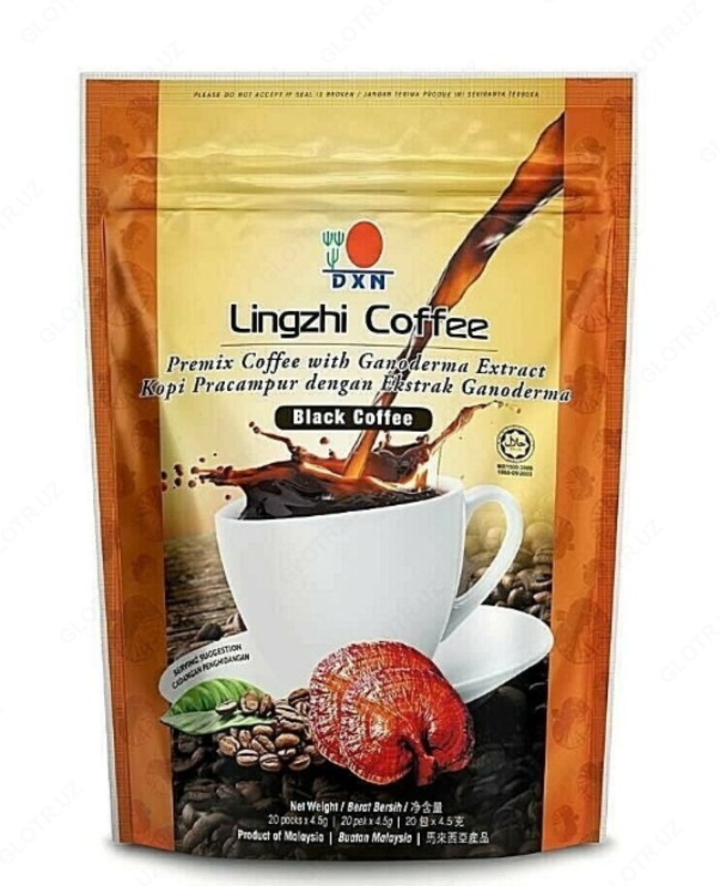 Eriydigan qahva 4 ta paketli DXN Lingzhi Black Coffee Ganoderma