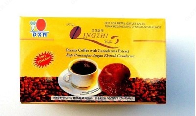 Eriydigan qahva 2 ta paketli DXN Lingzhi Black Coffee 2 in 1 Ganoderma Reishi Instant Cafe Express