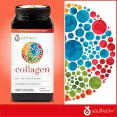Коллаген c биотином (Collagen + Biotin) для кожи и волос (для суставов, ногтей, кровеносных сосудов), 390 таблеток от компании Youtheory