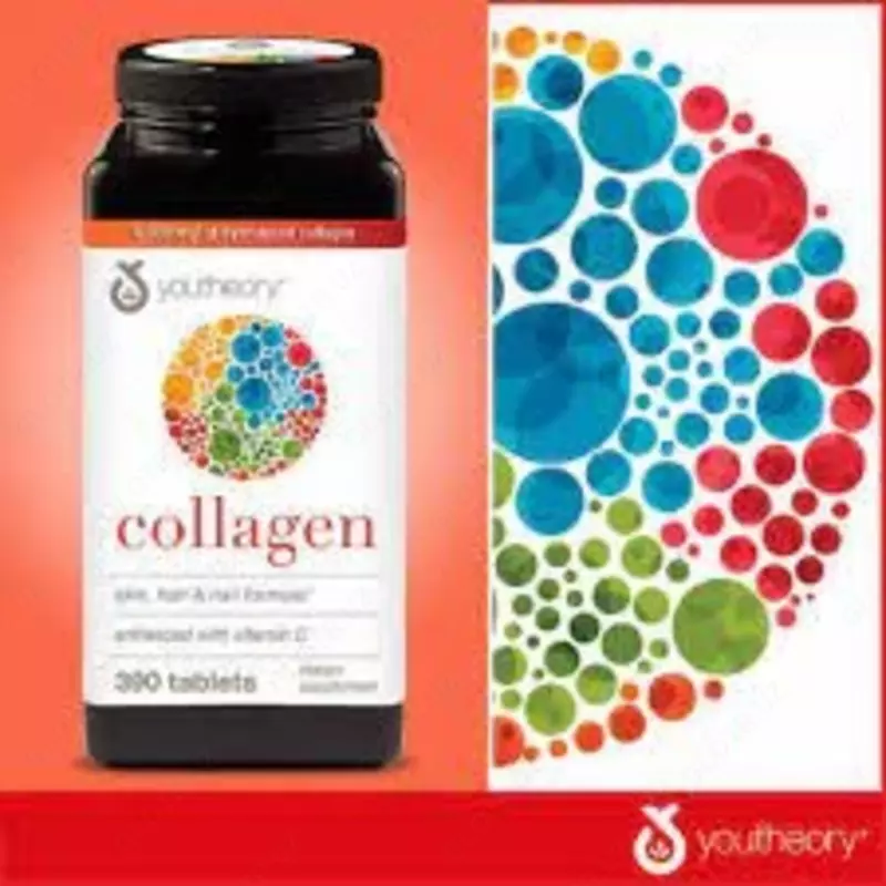 Коллаген c биотином (Collagen + Biotin) для кожи и волос (для суставов, ногтей, кровеносных сосудов), 390 таблеток от компании Youtheory