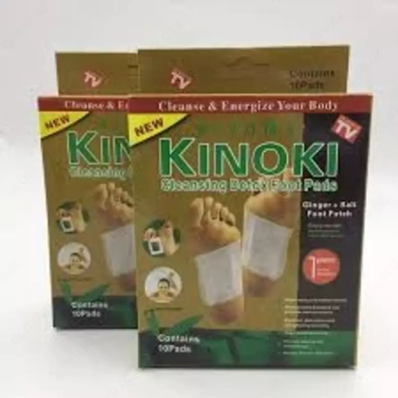 Детоксикационный пластырь для стоп Kinoki Cleansing Detox Foot Pads Детокс патчи для ног 10 шт. в Ташкенте - 