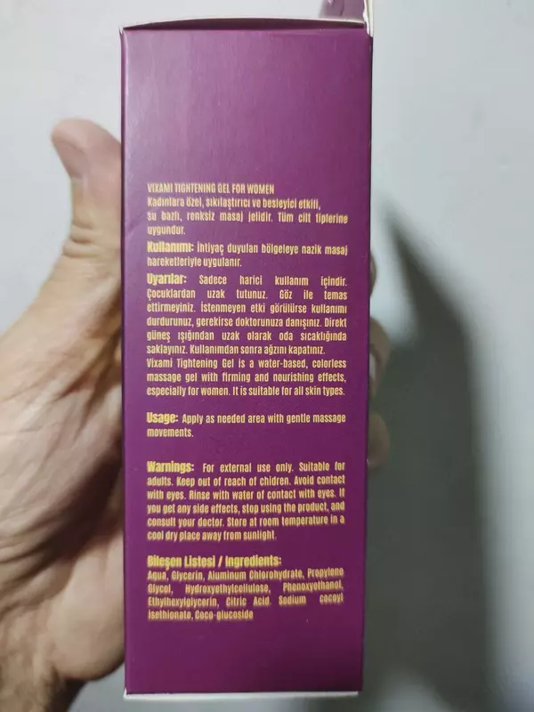  Подтягивающий интимный гель VIXAMI (Виксами) для женщин  50 мл купить в Ташкенте Chakana savdo