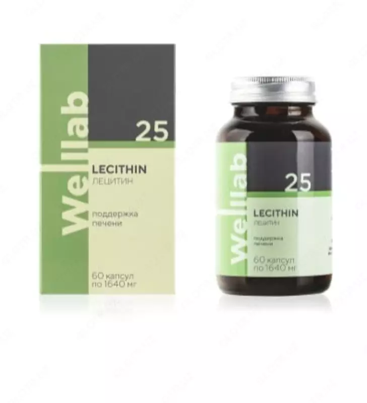 БАД с натуральными фосфолипидами Welllab LECITHIN, 60 капсул купить в Ташкенте