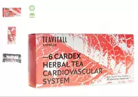  Yurak-qon tomir tizimi uchun TeaVitall Express Cardex 6 choy ichimligi  30 dona filtr-paket - 