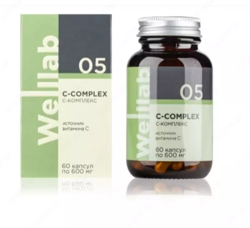  БАД с витамином С Welllab C-COMPLEX PLUS  60 капсул купить в Ташкенте - 