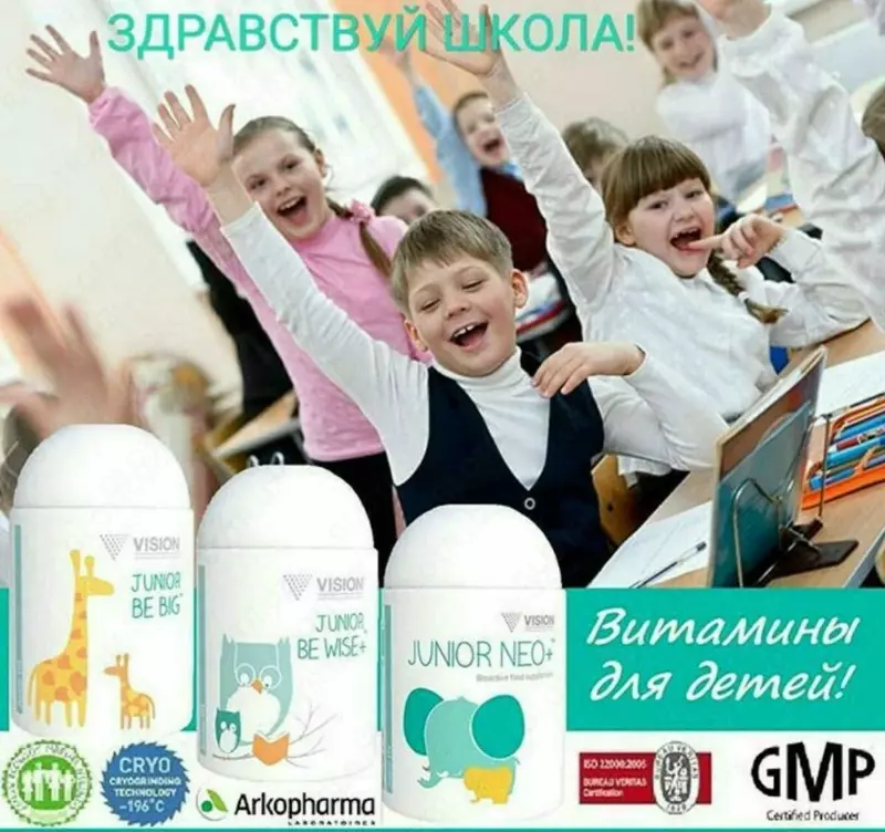 БАД Юниор Би Вайс+ (Junior Be Wise+) Визион (Vision)– витаминно-минеральный комплекс с йодом и селеном для ребенка в Ташкенте