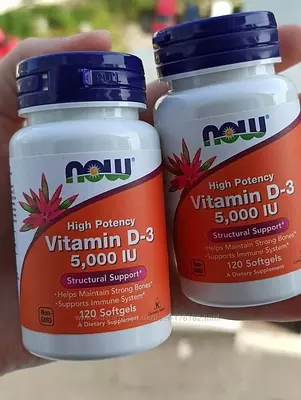 NOW Foods, High Potency Vitamin D3 (Витамин Д3) 125 мкг (5000 МЕ), 120 капсул купить в Ташкенте