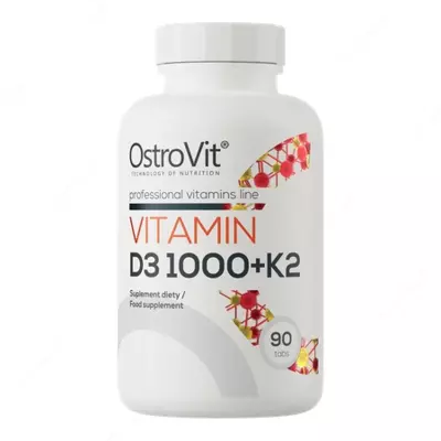 OstroVit Витамин D3 1000 МЕ + K2 90 таблеток купить в Ташкенте