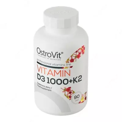 OstroVit Витамин D3 1000 МЕ + K2 90 таблеток купить в Ташкенте