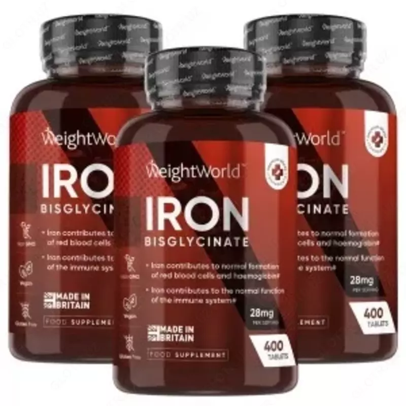 Weightworld Iron (Железо) Bisglucinate 28 mg 400 tab купить в Ташкенте