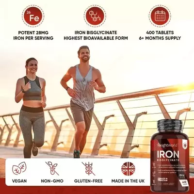 Для нормальному функционированию иммунной системы Weightworld Iron (Железо) Bisglucinate 28 mg 400 tab купить в Ташкенте