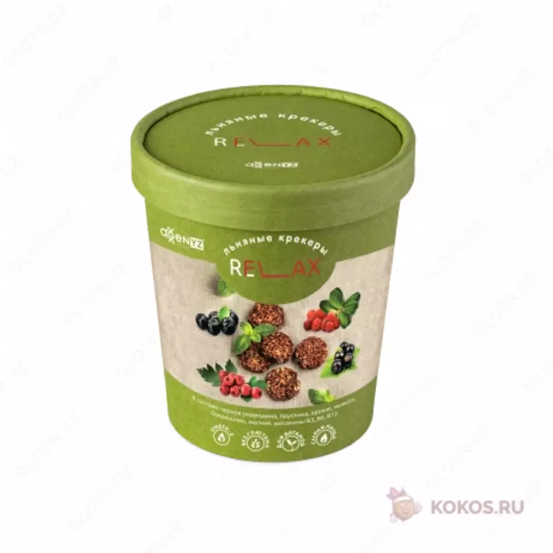 Льняные крекеры с ягодами Флакс Релакс