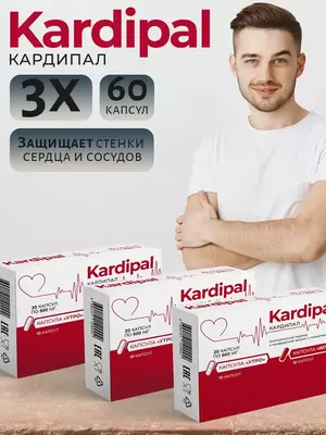 Капсулы Kardipal (Кардипал) для снижению риска развития сердечно-сосудистых заболеваний