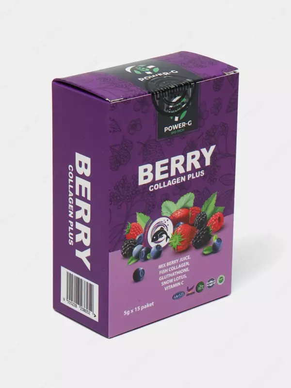 Напиток (комплекс на основе рыбного коллагена) "POWER-G" Berry Collagen Plus ( 15 пакетиков)