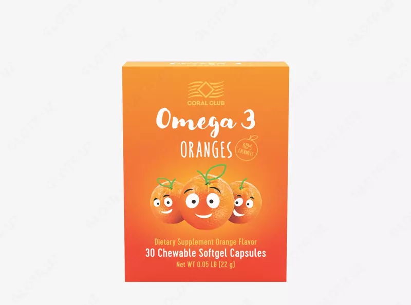   Omega-3 Apelsin (30 ta chaynaladigan kapsula)
