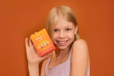   Bolalar uchun korish vitaminlari (parhez qoshimchasi) Coral Club Omega 3 Orange  30 ta chaynaladigan kapsulalar (Germaniya)