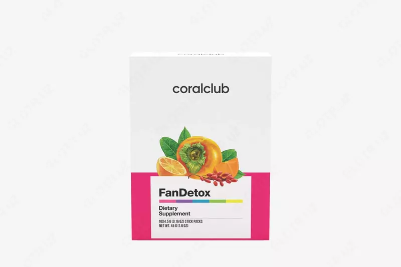 Coral Club FanDetox  tropik osimliklar va sitrus ekstraktlari majmuasi (parhez qoshimchasi)  10 ta tayoqchali paket (Janubiy Koreya)