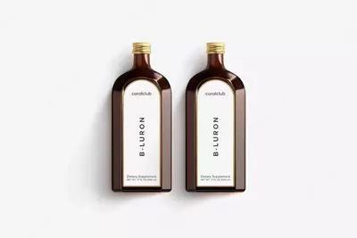  Bogimlar uchun gialuron kislotasi-xondroitin kompleksi (parhez qoshimchasi) Coral Club B-LURON  2 x 500 ml. (Germaniya) - 
