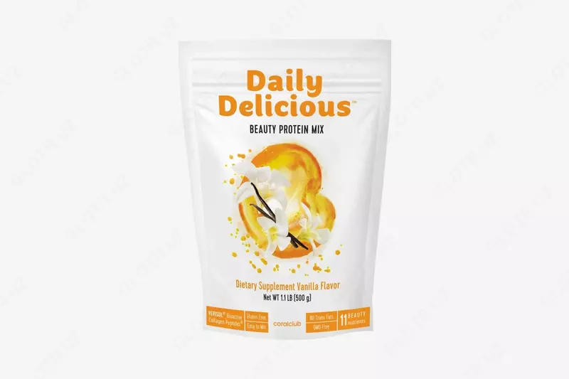Coral Club Daily Delicious Beauty Shake Vanil tamli oqsil kokteyli  500 g / 20 porsiya (Germaniya)