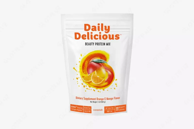 Coral Club Daily Delicious Beauty Shake  apelsin va mango tamli  500 g / 20 porsiya (Germaniya)