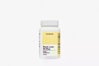 Витаминное масло жира печени акулы (БАД) Coral Club Shark Liver Oil Plus  60 капсул (Испания)