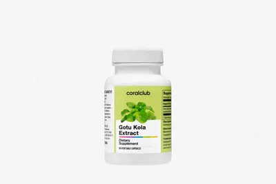 Coral Club Tomirlar va qon tomirlari uchun vitamin kompleksi (Oziq-ovqat qoshimchasi) Gotu Kola ekstrakti  60 kapsula (AQSh)