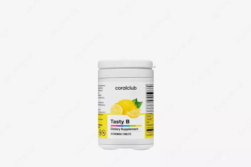 B guruhi vitamin kompleksi (parhez qoshimchasi) Coral Club Tasty B  30 ta chaynaladigan tabletka (Fransiya)