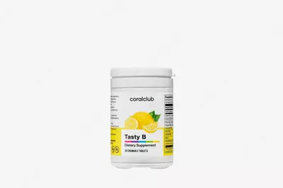 B guruhi vitamin kompleksi (parhez qoshimchasi) Coral Club Tasty B  30 ta chaynaladigan tabletka (Fransiya)