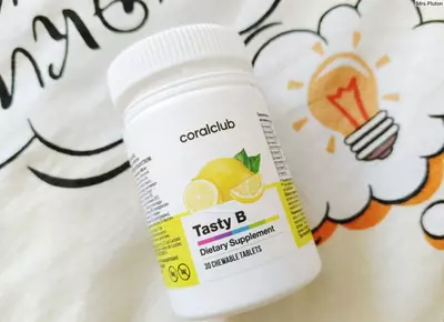  B guruhi vitamin kompleksi (parhez qoshimchasi) Coral Club Tasty B  30 ta chaynaladigan tabletka (Fransiya) - 