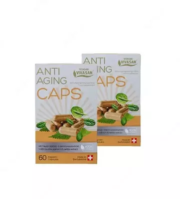 Капсулы против старения (антиоксиданты плюс витамины) / Antiaging caps Vivasan