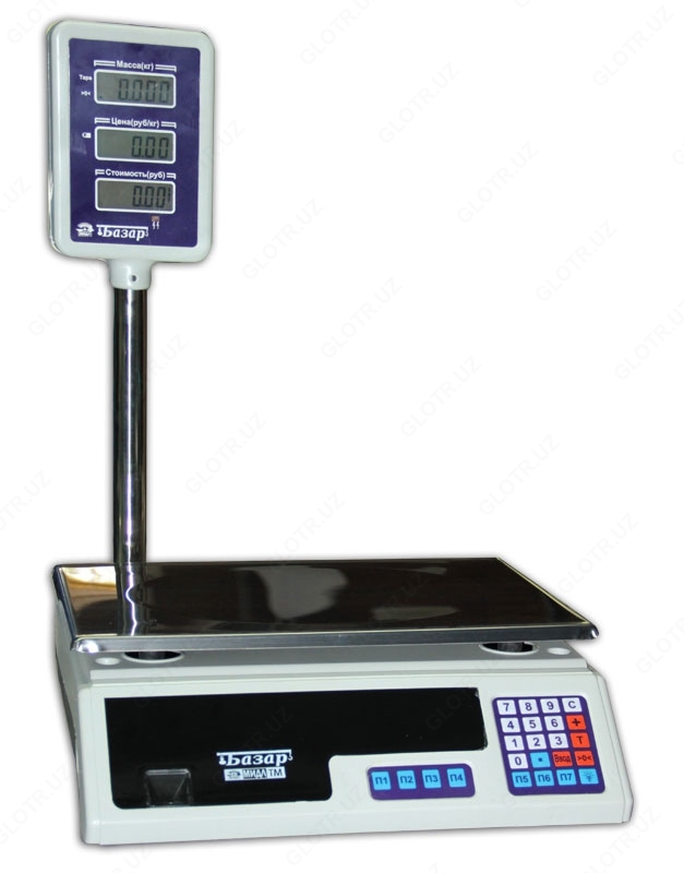 Весы электронные торговые до 30 кг с наружным табло