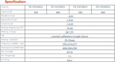 Весы лабораторные Toms TM-EXE6002S  0,01g-600g