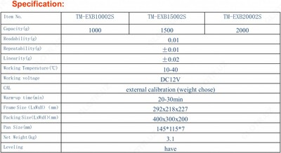 Toms TM-EXB20002S 0,01g-2000g