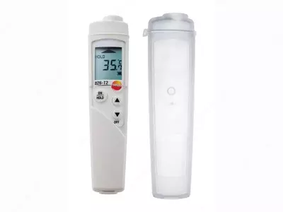 testo 826-T2 - Инфракрасный термометр для пищевого сектора с лазерным целеуказателем (оптика 6:1)