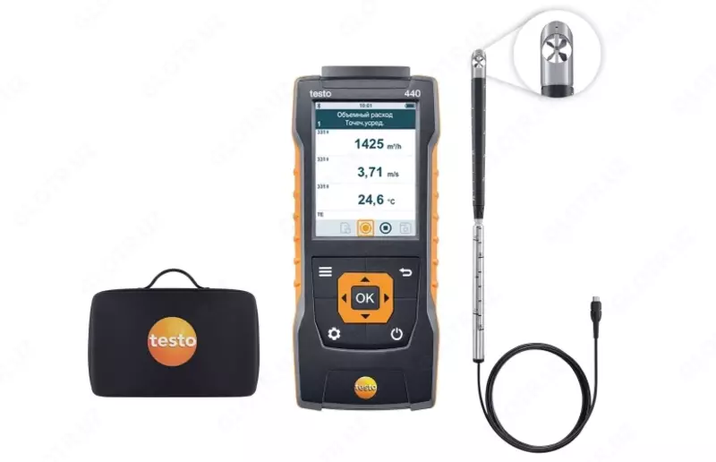 testo 410-2 - Карманный анемометр с крыльчаткой и сенсором влажности Testo - от {0} сум