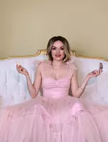 Платье с мягким корсетом нежно розового цвета - по запросу