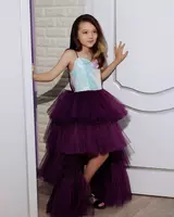 Платье с фиолетовой пачкой