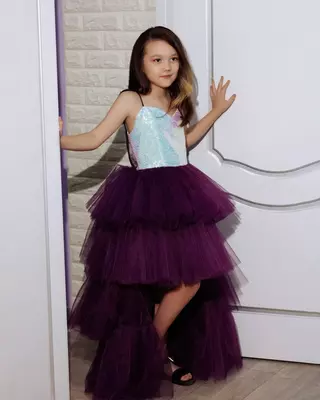 Платье с фиолетовой пачкой