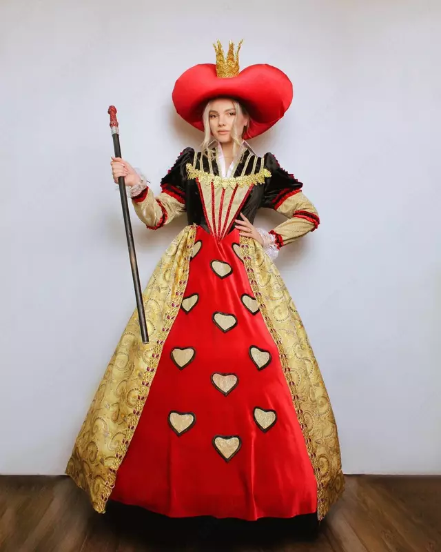  Костюм Красной королевы из сказки Алиса в Стране чудес - 