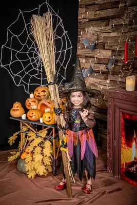 Костюм на Halloween для девочек (модель "Ведьмочка-2")