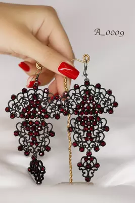 Ажурные вечерние серьги A_0009 - Цена по запросу