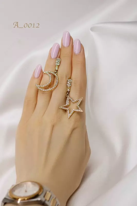 Длинные вечерние серьги A_0012 - по запросу