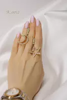 Длинные вечерние серьги A_0012 - по запросу