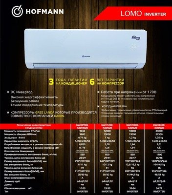 Konditsioner Hofmann LOMO INVERTER 9-12-18-24