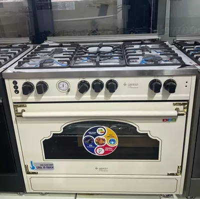 Газовая плита Gefest Оге 9050 (белый стальной черный ретро)