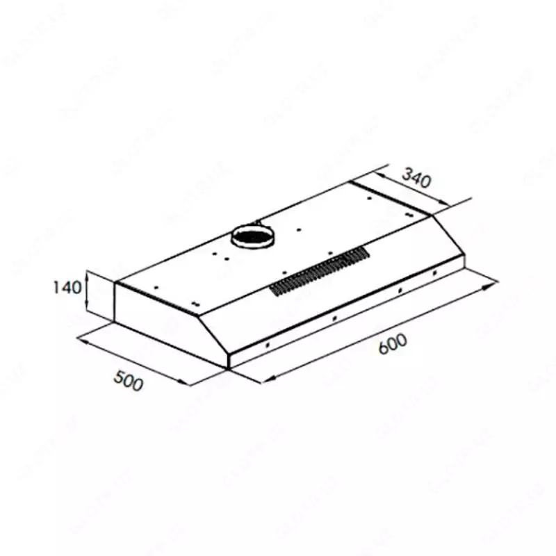 Кухонная вытяжка Goodwell GWH-U9060 (белый коричневый черный)