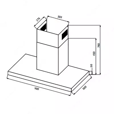Кухонная вытяжка Goodwell GWH-T4390 (белый стальной черный)
